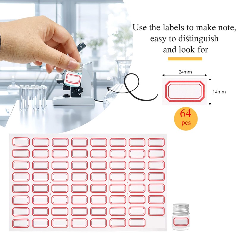Cadbibe 5ml Glass Vials with Screw Caps and Plastic Stoppers,