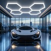 X-Litall Hexagon Garage Led Lights Dimmable- Hexagon LED Lights, 6500K