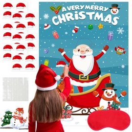 MACULPER Christmas Party Games Supplies Game Poster for Children Game Props Party Decoration Christmas Gift Christmas Poster Game Poster for Christmas Party Decorations Supplies (A)
