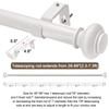 SIMEWIN White Curtain Rods for Windows 48 to 84 Inches