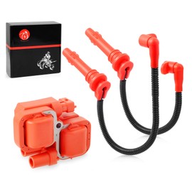 Moto1988 Ignition coil & Spark plug Wire Cap Compatible with Polaris RZR XP 4 S 900 1000 RS1 Turbo 2014-2023 4014296 4014295 4017695 4017694 4010425