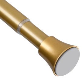 EBOATOP Gold Shower Curtain Rod - Tension Curtain Rod Adjustable 32 to 78 inch Spring Tension Shower Rod No Drilling Non Slip, Gold