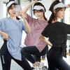 Rolling Yoga Short Sleeve Hip Cover-Up Top Short Sleeve Yoga Top Light Blue/M