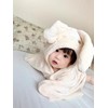 2-Pack Adorable Elephant & Rabbit Hooded Baby Towels - Ultra