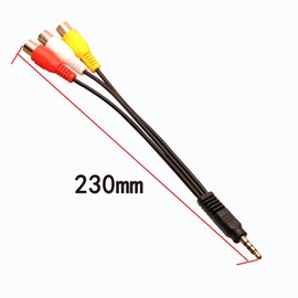 ZJKJHJY 3.5mm to 3RCA Input Adapter Cable, Video AV Component Adapter Cable Replacement, 3.5mm Mini 1/8" TRS Stereo Male to 3 RCA Female Jack Adapter Cord 23CM/9in
