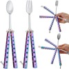 Flutesan 2 Pcs Butterfly Fork and Spoon Set, Tactical Butterfly