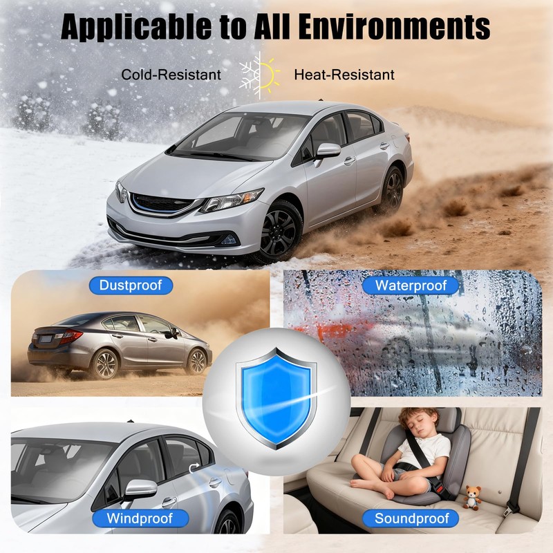 GEATaaT 4Pcs Weatherstrip Window Moulding Trim Seal Belt Compatible with