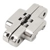 4Pcs Mini Zinc Alloy Cross Hidden Hinge 180 Degree Swing