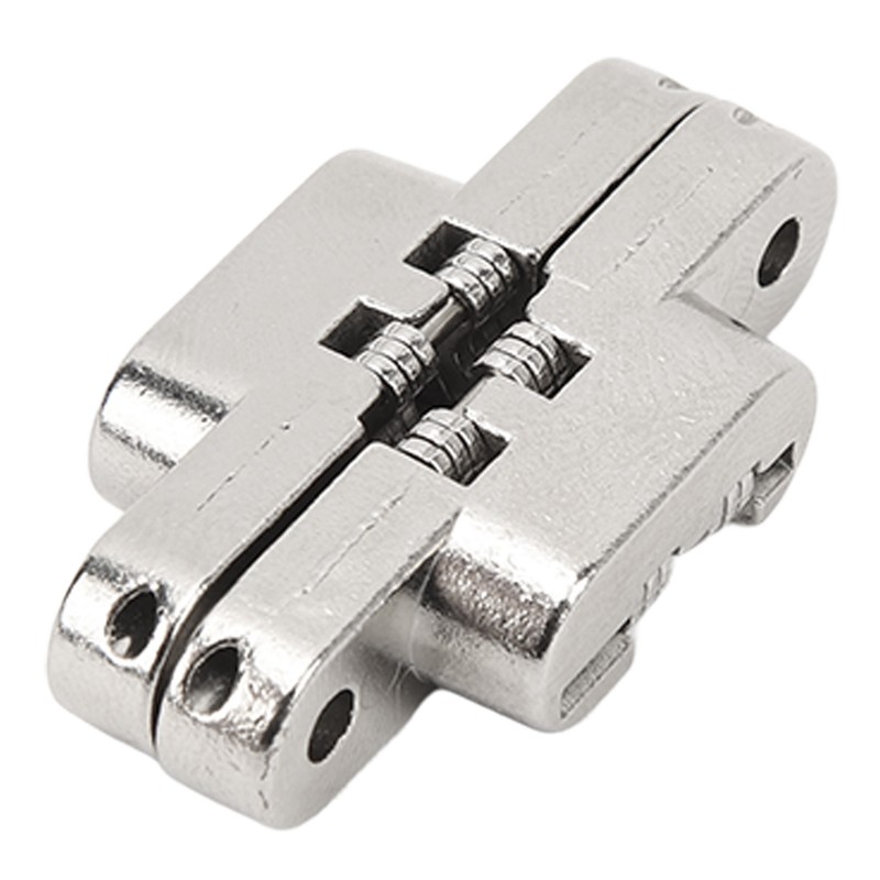 4Pcs Mini Zinc Alloy Cross Hidden Hinge 180 Degree Swing