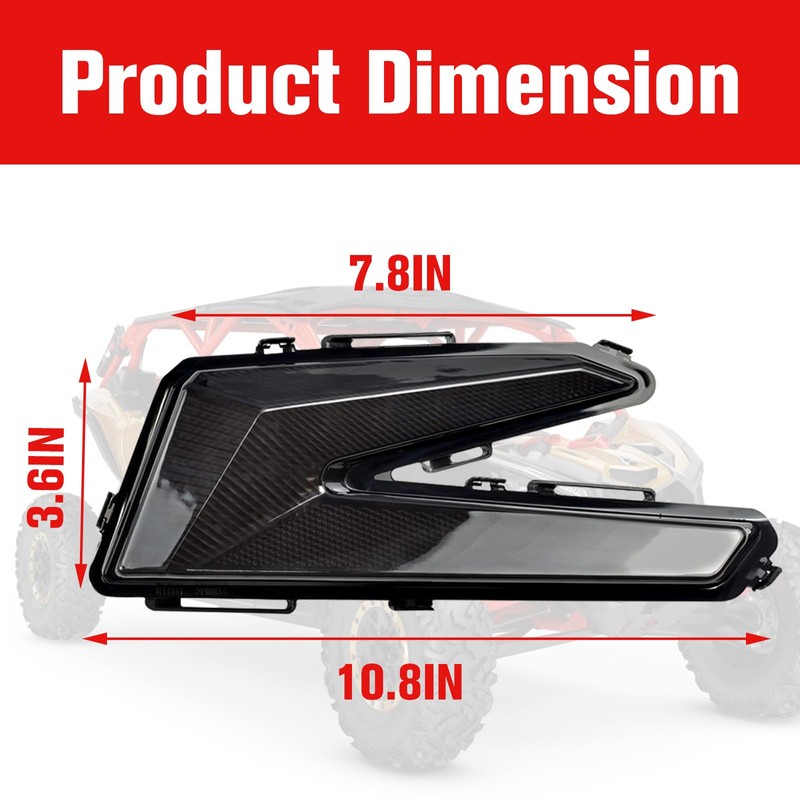 MoGerTor UTV Tail Lights for Can Am X3, Taillights Rear