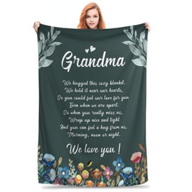 Grandma Blanket Super Soft Throw Blanket for Bed Couch Sofa Lightweight Throw for Friend Mom Adult Size 50"x 60"