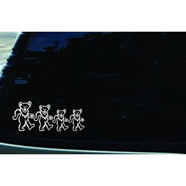SFD 8" X 3" Dancing Bear Family Vinyl DIE Cut Decal for Your car, Truck, Window, Laptop, MacBook, or virtually Any Other Smooth Surface.