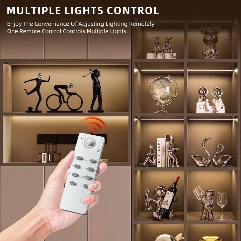 66 LED Under Cabinet Lights Wireless with Full Lighting,Rechargeable Closet