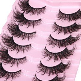 Kiromiro Fox Eye Lashes Wispy Faux Mink Lashes Fluffy Fairy Cat Eye Lashes That Look Like Extensions Spiky Fake Eyelashes Natural Look