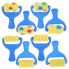 STOBOK 2 Set Drawing Sponge Brush Drawing Sponge Roller Brush Funny Graffiti Sponge Paint Rollers DIY Tool Sponge Brush for Kids Children Girls