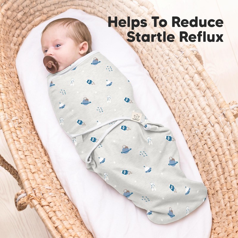 3-Pack Baby Swaddle Sleep Sacks with Zipper - Newborn Swaddle