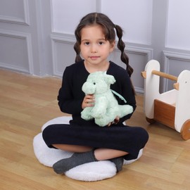 Apricot Lamb Soft Toys Plush Green Plush Dragon Dinosaur Stuffed Animal Soft Cuddly Perfect for Child (Green Plush Dragon, 7.9 Inches)