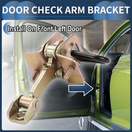 INFINAUTO Door Check Strap Stopper Limiter, Front Left Door Check Bracket Stop No.9203196 for Volvo 850 1994-1997 Gold Tone, LH Driver Side 1Pc