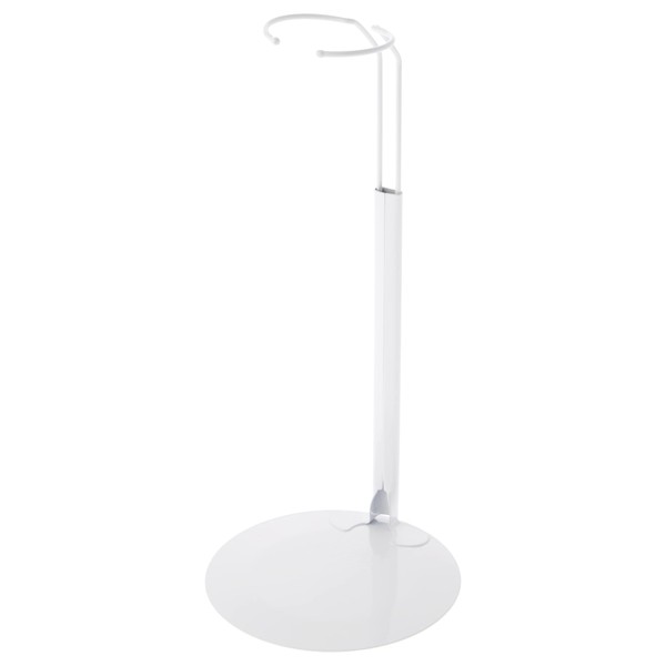 Plymor DSP-10W White Adjustable Doll Stand, fits 16, 17, 18,