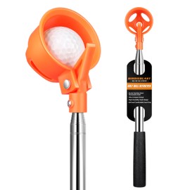 BIRDIEBLAST Golf Ball Retriever, 9Ft/12Ft/17Ft/20Ft Professional Stainless Steel Golf Ball Retriever, Telescopic Golf Ball Retriever for Water (12.01Ft)