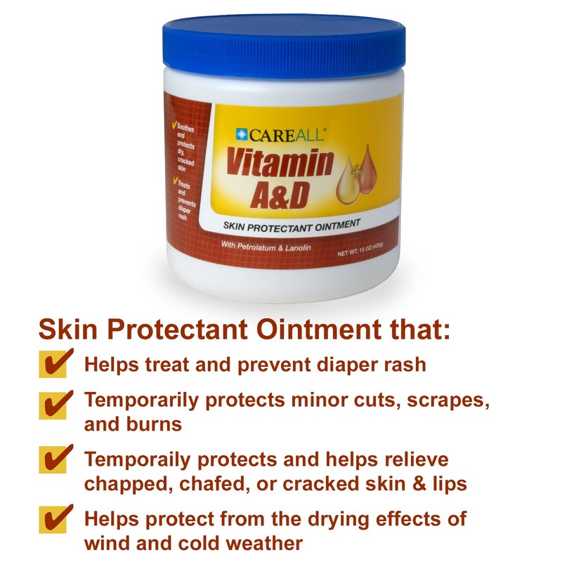 CareAll Vitamin A&D Ointment 15 oz. Helps Treat and Prevent