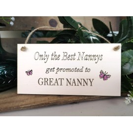 MadeAt94 Great Nanny Kitchen Christmas Gifts Sign from Grandchildren Birthday