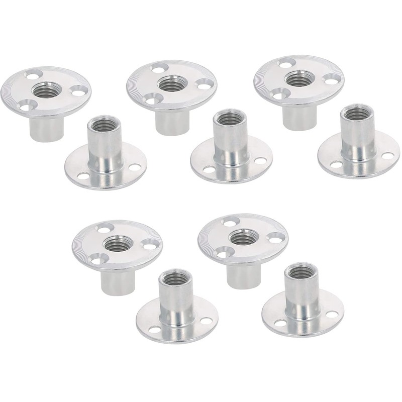 T-Nuts Brad Hole Furniture Hardware Flange Insert Female Screw Carbon