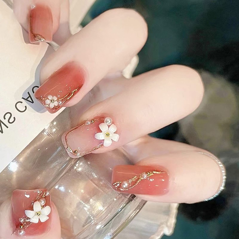 HAPVITAL 24 Pcs Nail Tip, Nail Tip, 3D Nail Tip,