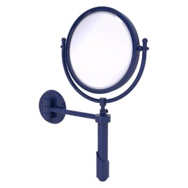 Allied Brass TRM-8/5X-MBL Tribecca Collection Wall Mounted Make-Up Mirror 8 Inch Diameter with 5X Magnification, Mediterranean Blue