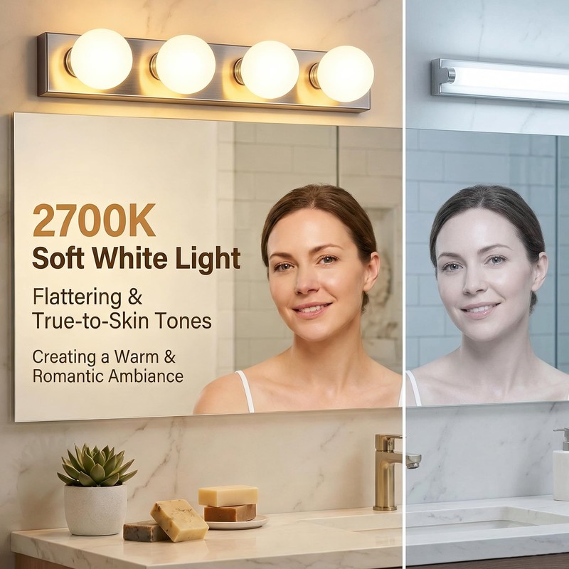 mfxmf G25 LED Globe Light Bulbs, Bathroom Vanity Light Bulbs