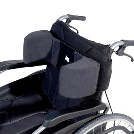 SGTMATCY Lateral Support for Wheelchair Lateral Support Cushion with Adjustable Side Panels for Wheelchairs,Wheelchair Stabilizer Attachment Chair Side Pads,Lateral Foam Wedge for Elderly (Black)