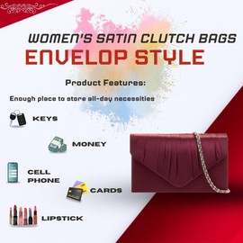 Starz Neon Yellow Women's Satin Clutch Bags Envelop Style Bridal Wedding Evening Clutch Party Purse Ladies Hand Bag