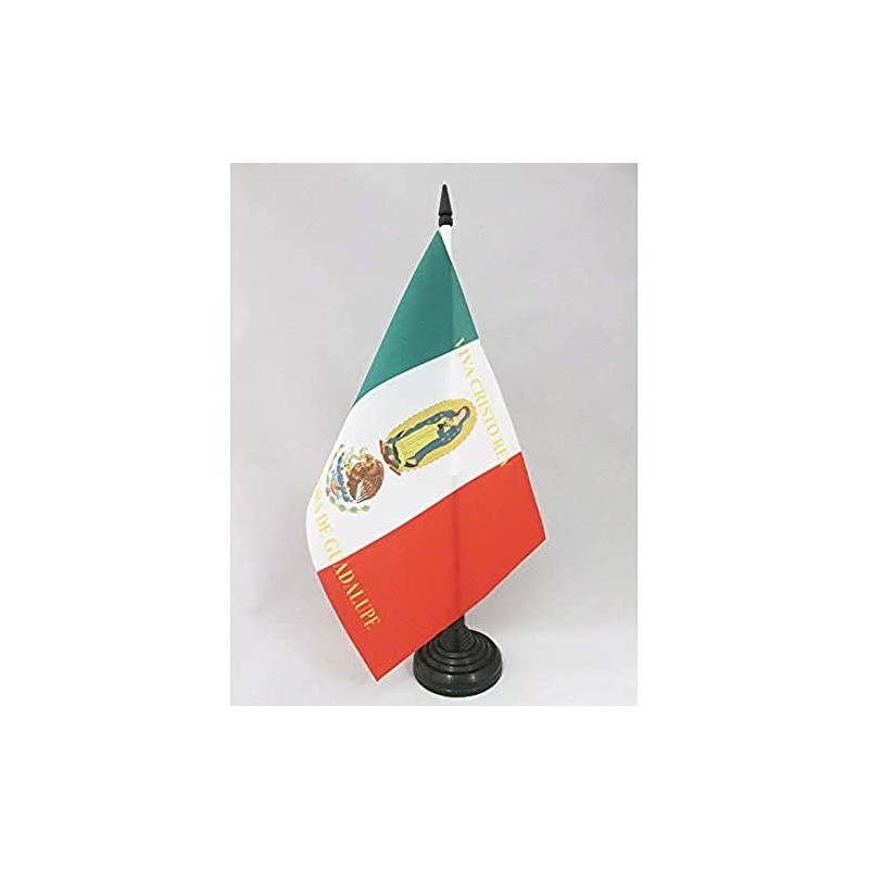 AZ FLAG MEXICO VIVA CRISTO REY TABLE FLAG 5'' x