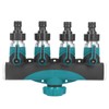 4 Way Hose Splitter Metal Valve Water Distribution Controller Connector