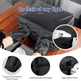 JJC Darkroom Film Changing Tent, Portable Film Developing Bag with Double Layer Lightproof Anti-Static Fabric and Gloves, Black White 35mm 120 Format Film Photography Darkroom Processing Accessories