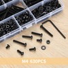630 Piece M4 Screws Set, Allen Screws Nuts Set, Pan
