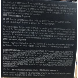 Avon fmg Cashmere Cushion Compact Powder Foundation 0.42 OZ Makeup Warm C215