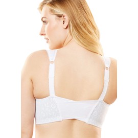 PLAYTEX Women's Plus Size 18 Hour Front-Close Wireless Bra with Flex Back 4695-42 DDD, White
