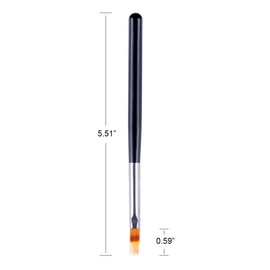 WOKOTO 2PCS Black Nail Ombre Brushes Gradient Painting Pens Brushes With Wood Handle UV Gel Nail Art builder Brushes Kit