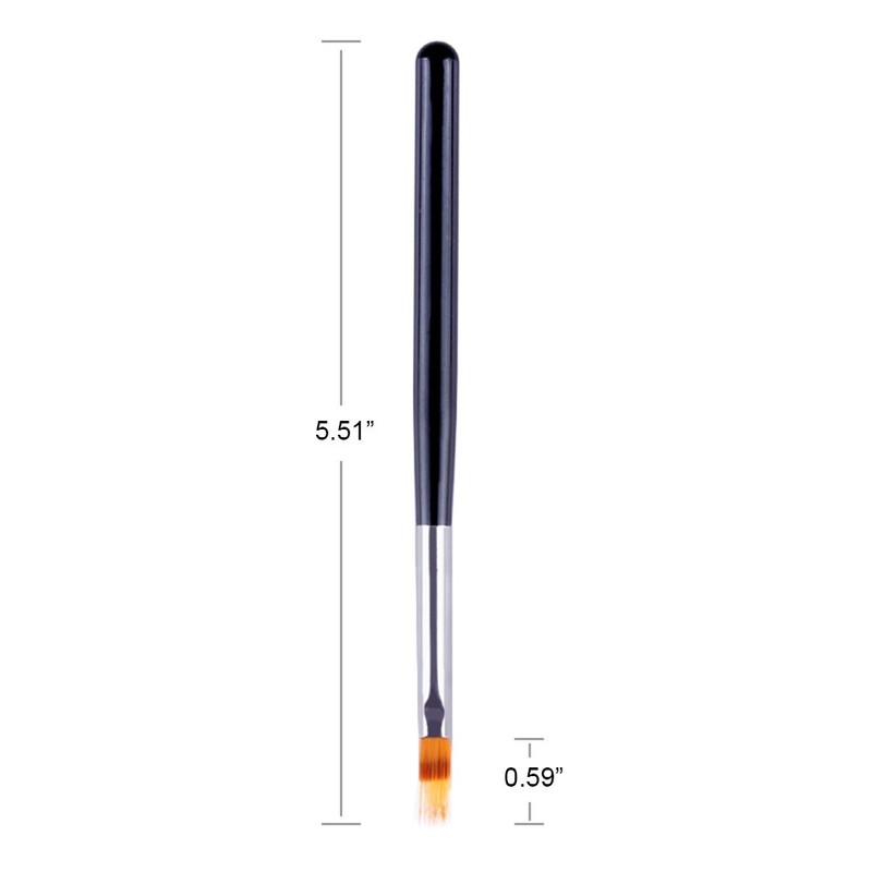 WOKOTO 2PCS Black Nail Ombre Brushes Gradient Painting Pens Brushes