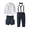 A&J DESIGN Ropa para Bebé Niño Traje Boda de Mangas