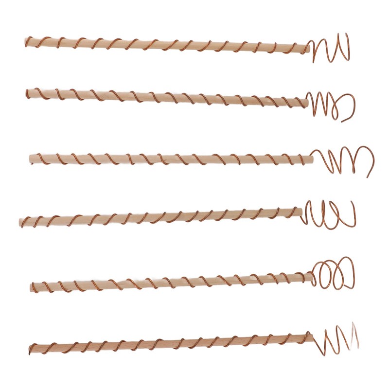 6PCS Electroculture Stakes Stable Support Garden Antenna Copper Coil for