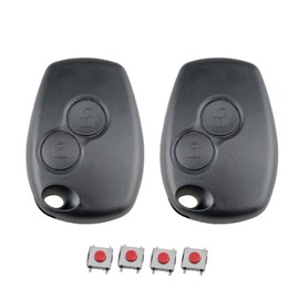 HooRLZ 2 Pieces Key Shell for Renault Twingo Kangoo Clio Modus Key, Clio Replacement Key, Kangoo Car Key, Twingo Remote Control 2 Buttons