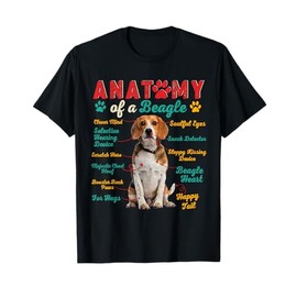 Vintage Anatomy of a Beagle Funny Dog Owner Lover Family T-Shirt for Men Women Girls Kids