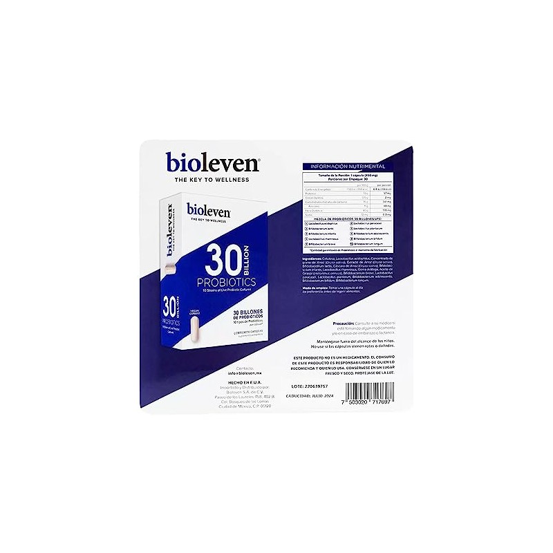 Bioleven 2 Pack Probióticos 30 Billones
