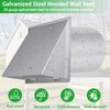 8 Inch Wall Vent,Hooded Wall Vent with Screen and Damper,Outdoor
