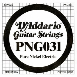 D'Addario PNG031 Electric Guitar, Single String, Nickel
