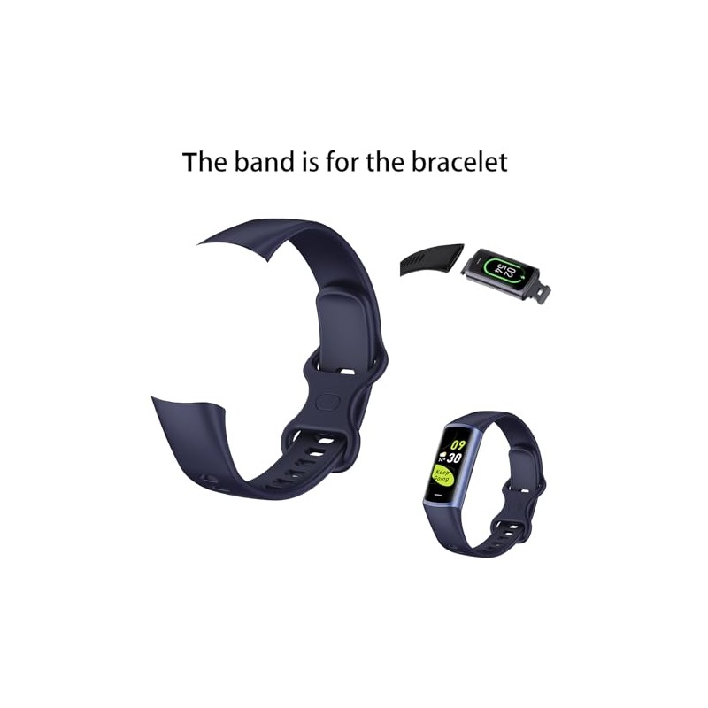 Excelpeakia Fitness Tracker Replacement Rubber Bands (Blue)