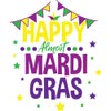 CafePress Happy Almost Mardi GRAS Louisia Snowflake Ornament, 3.5"x3.5"