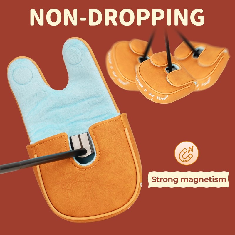 LZFAN Golf Putter Covers DF3 Mallet Putter Headcover Driver Fairway